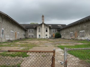 An ominous rear-view from Lakeview School.