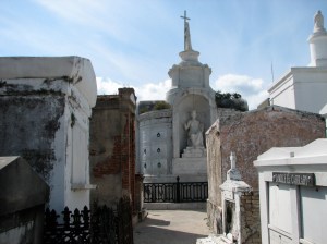 The elaborate Italian Society tomb has made popular when the movie Easy Rider featured during the acid trip scene. As a result of that, filming was banned there for many years. 