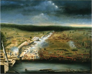 An artist rendition of the Battle of New Orleans painted by war veteran Jean Hyacinthe de Laclotte. www.andrewjackson.org