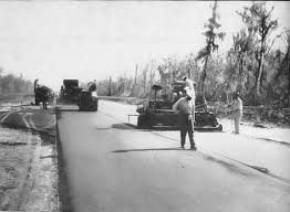 Pavement of Veterans Highway in 1955, when most of the metropolis we know as Metairie were nothing but drained cypress swamps.