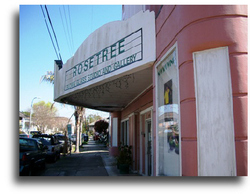 The Rosetree Glass Studio on Vallette Street is housed in the historic Algy Theater built in 1940. Credit: algierspoint.org